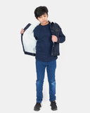 Indigo Denim Trucker Long Sherpa Lined Jacket