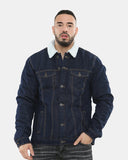 Indigo Sherpa Lined Denim Jacket