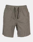 Khaki Elasticated Waist Cotton Casual Shorts