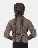 Khaki Kid's Cropped Denim Jacket