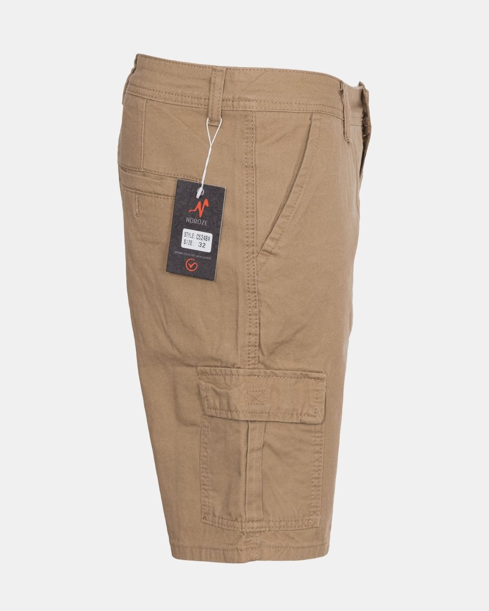 Khaki Mens Combat Canvas Chino Shorts