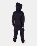 Kids Black Skeleton Fleece Onesies