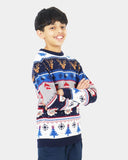 Kids Christmas Reindeer Moose Fair Isle with Baubles Stockings