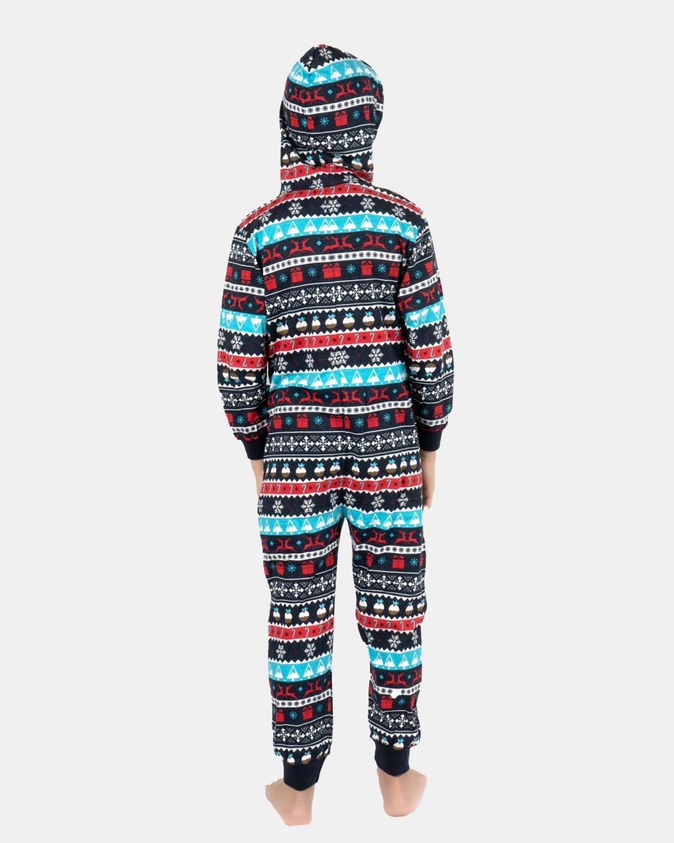Kids Navy Loungewear Christmas Onesies