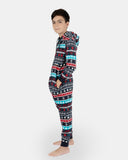 Kids Navy Loungewear Christmas Onesies