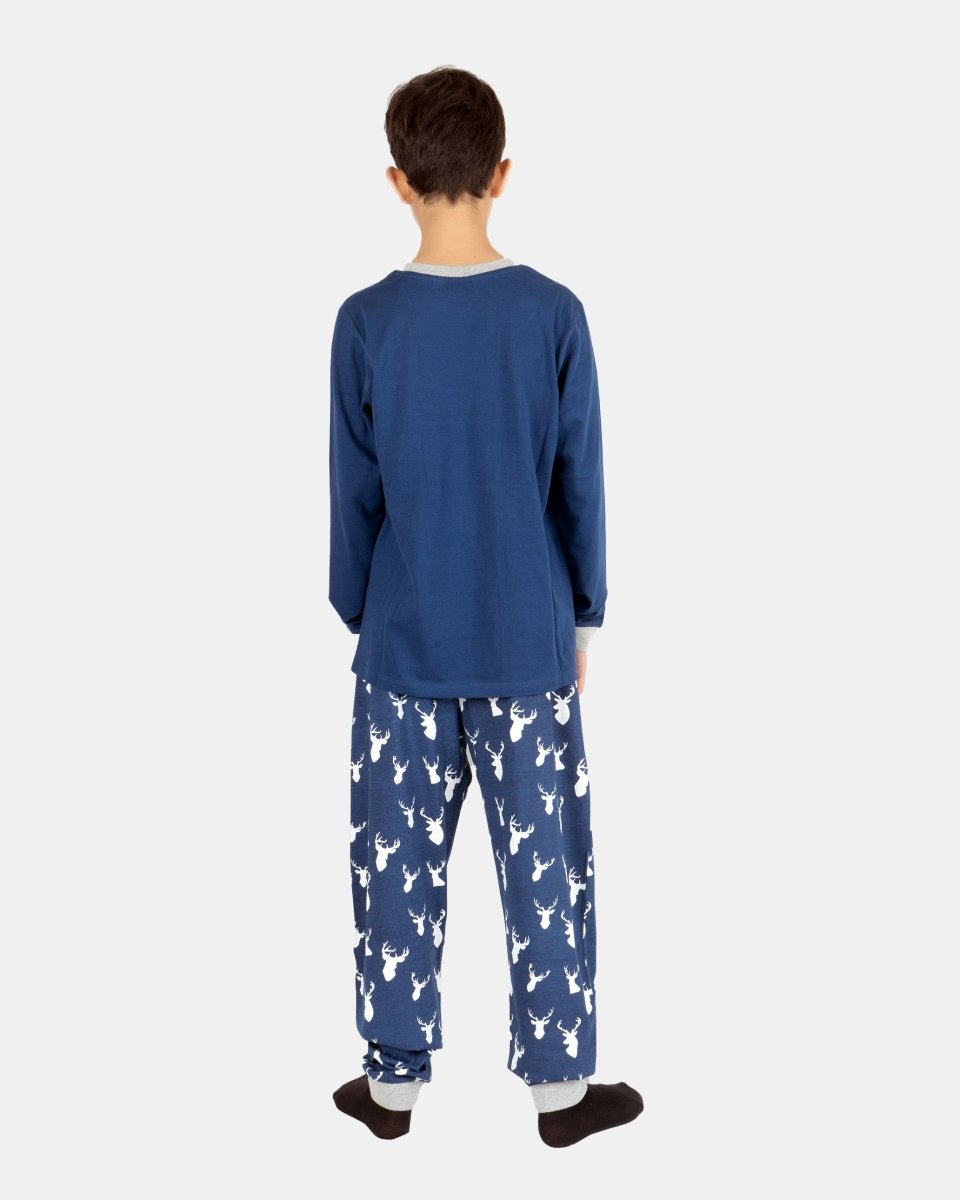 Kids Navy Rudolph Nightwear Set