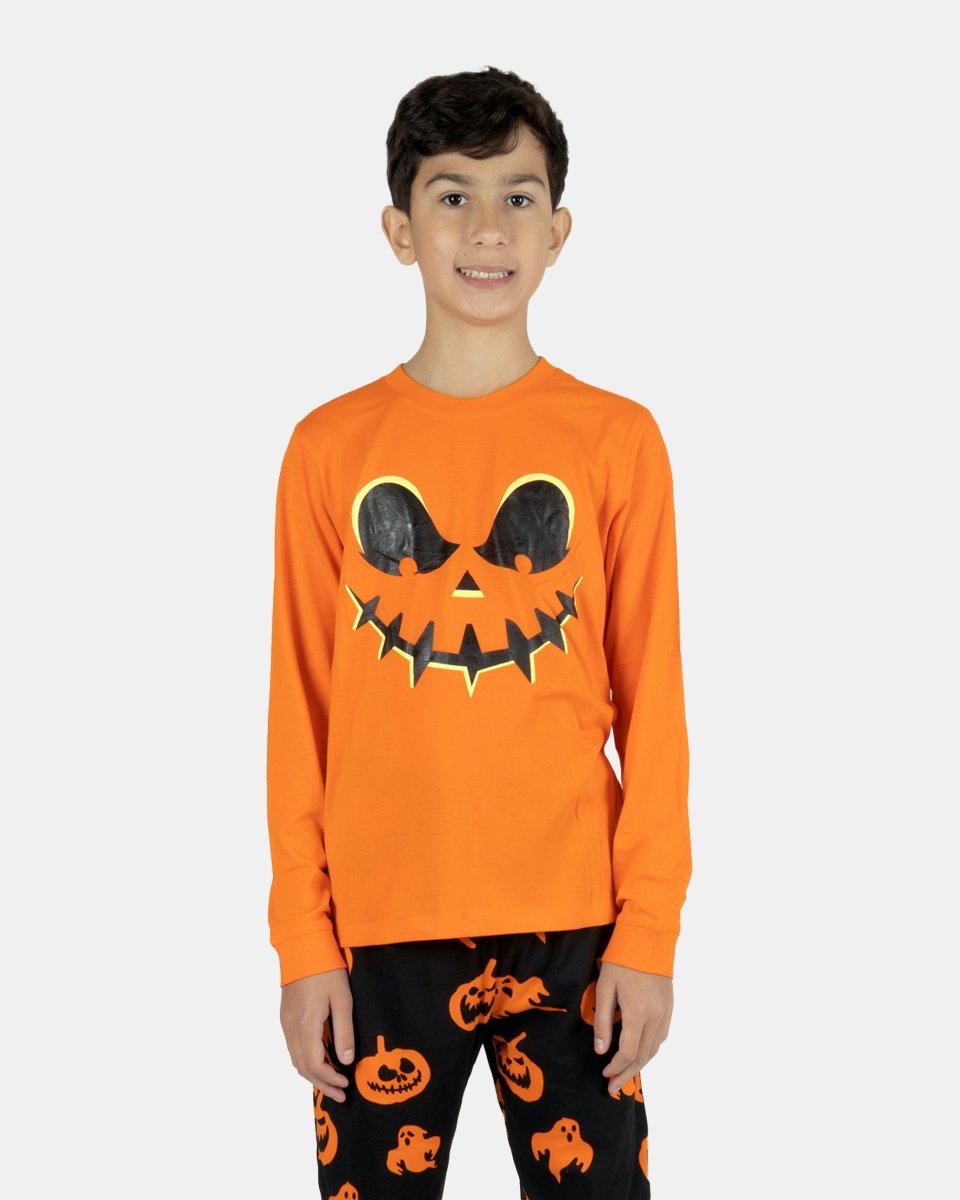 Kids Orange Pumpkin Nightwear Set