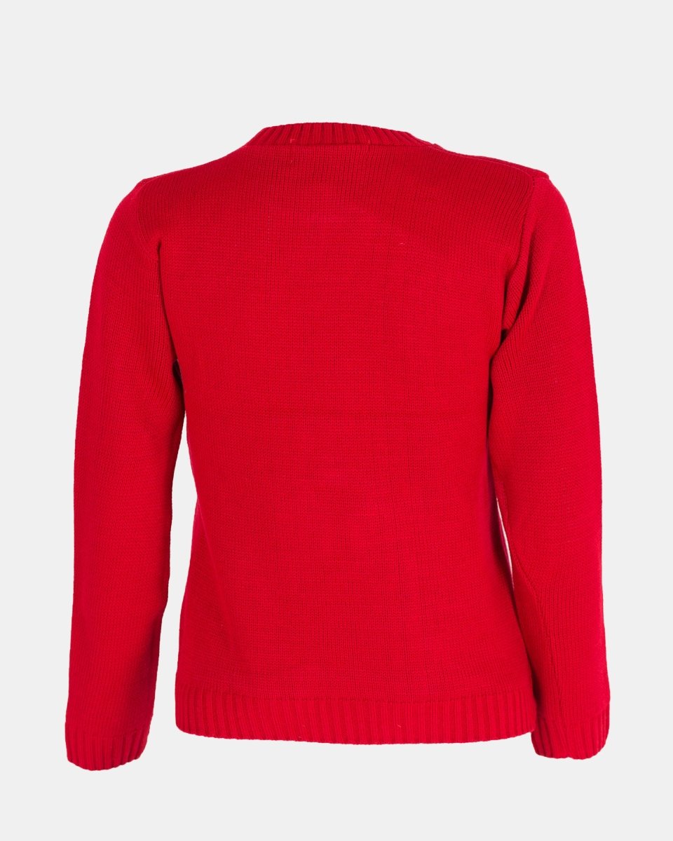 Kids Penguin Red Retro Christmas Jumper