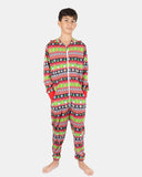Kids Red Loungewear Christmas Onesie