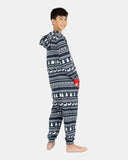 Kids Reindeer Navy Christmas Onesie
