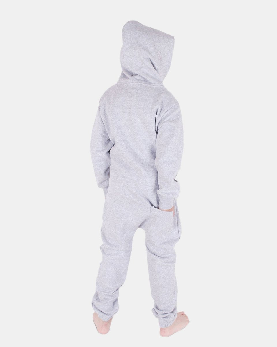 Kids Silver Grey Skeleton Fleece Onesies