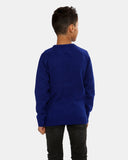 Kids Snowman Blue Retro Christmas Jumper