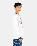 Kids White Snowman Nightwear Set