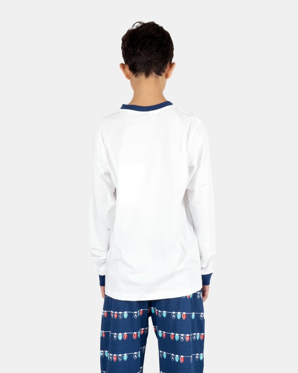 Kids White Snowman Nightwear Set