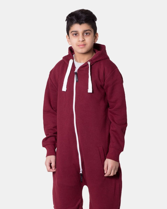 Kids Wine Cozy Fleece Hooded Onesie – Unisex