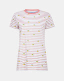 Lemon Stripe Pink Womens T-Shirt
