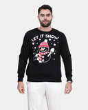 Let It Snow Black Men’s Christmas Jumper
