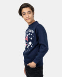 Let It Snow Navy Kids Christmas Jumper