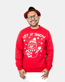 Let It Snow Red Men’s Christmas Jumper