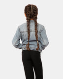 Light Blue Collarless Kids Jacket