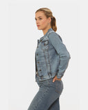 Light Blue Ladies Trucker Denim Jacket