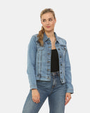 Light Blue Ladies Trucker Denim Jacket