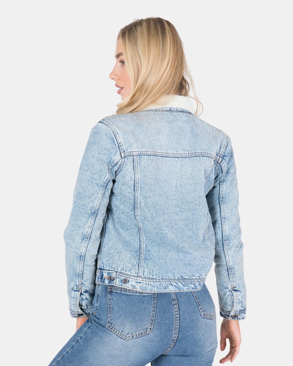 Light Blue Sherpa Lining Premium Jacket