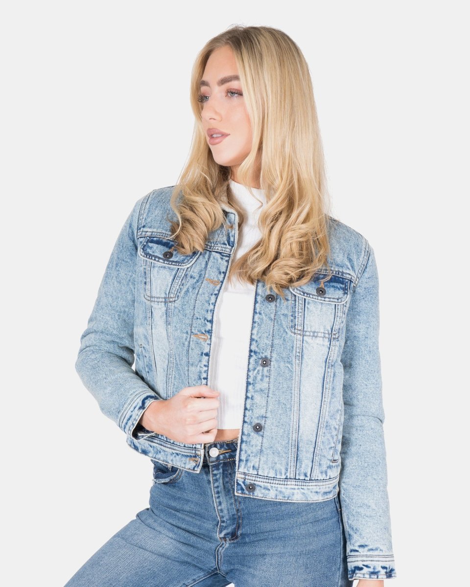 Light Blue Sherpa Lining Premium Jacket