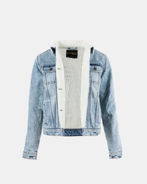 Light Blue Sherpa Lining Premium Jacket