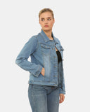Light Blue Washed Detail Denim Jacket
