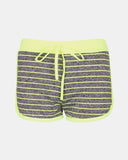 Lime Stripe Gym Fleck Summer Shorts