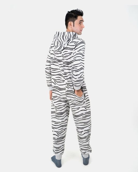 Marl Charcoal Unisex Zebra Print Onesie