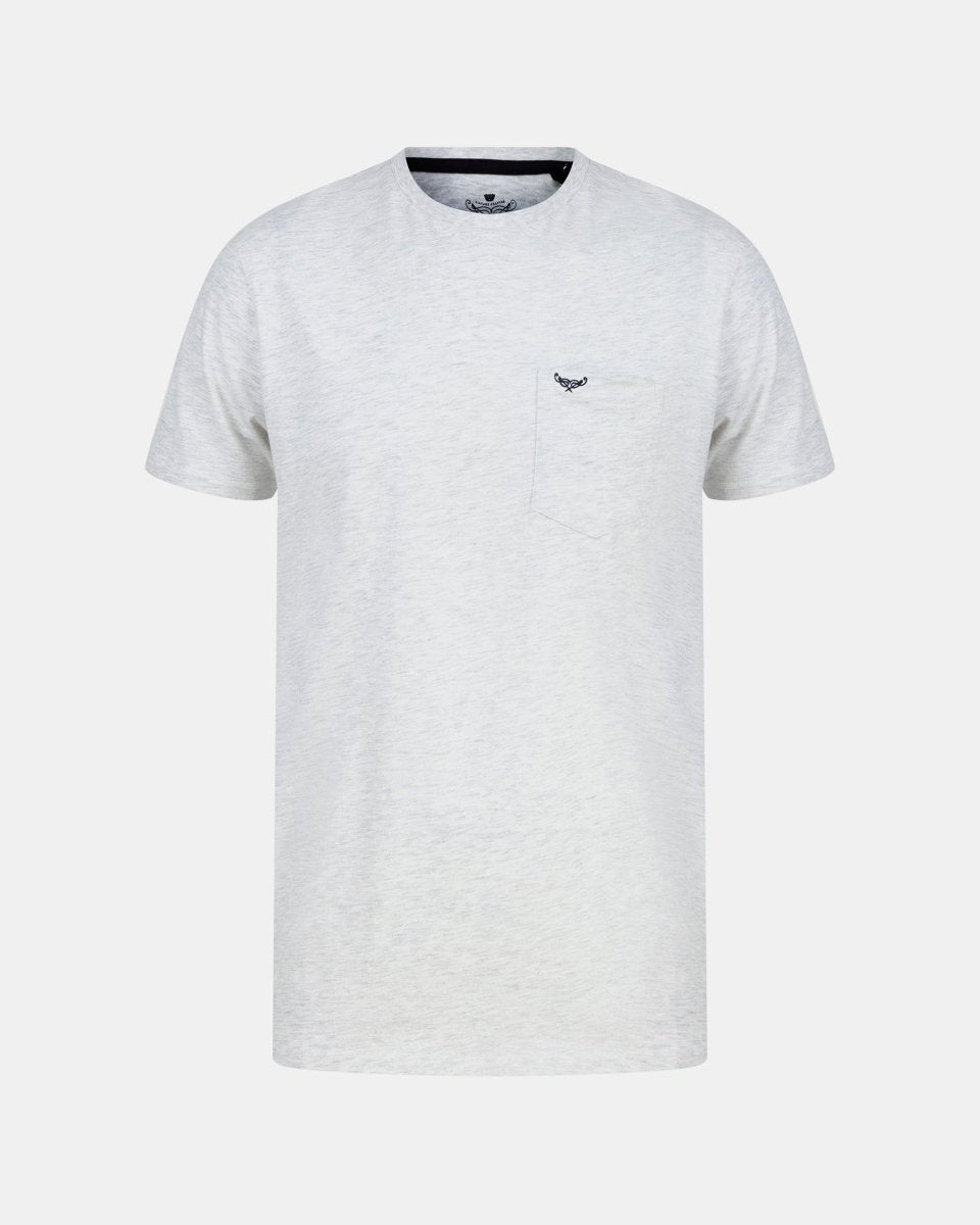Marl Ecru Men's Plain T-Shirt