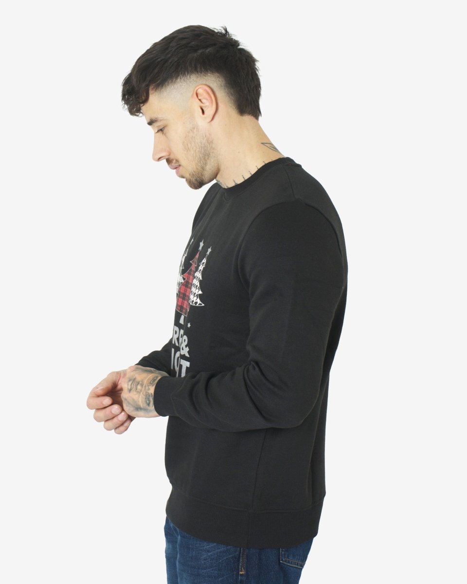 Marry & Bright Mens Black Xmas Jumpers