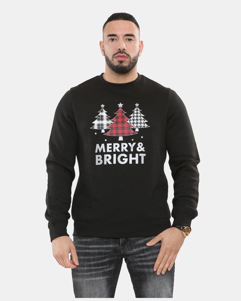 Marry & Bright Mens Black Xmas Jumpers