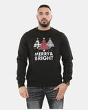 Marry & Bright Mens Black Xmas Jumpers