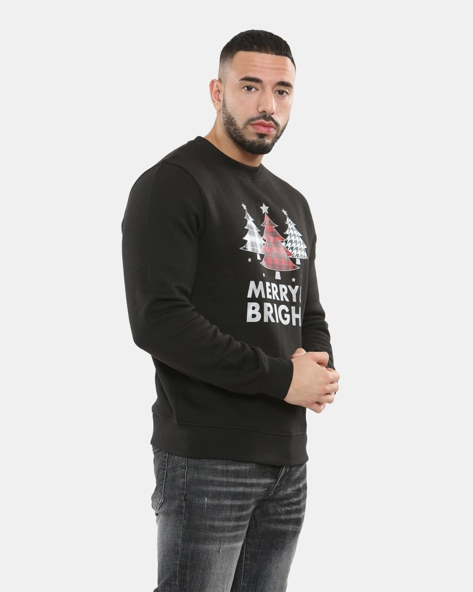 Marry & Bright Mens Black Xmas Jumpers
