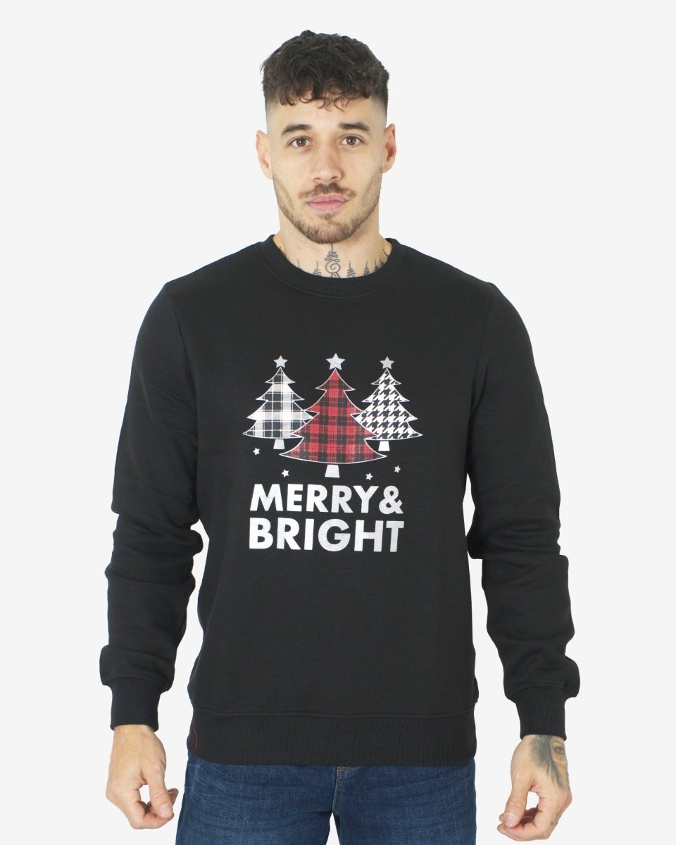 Marry & Bright Mens Black Xmas Jumpers