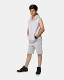 Mel Grey Boys Gilet Sleeveless Hoodie