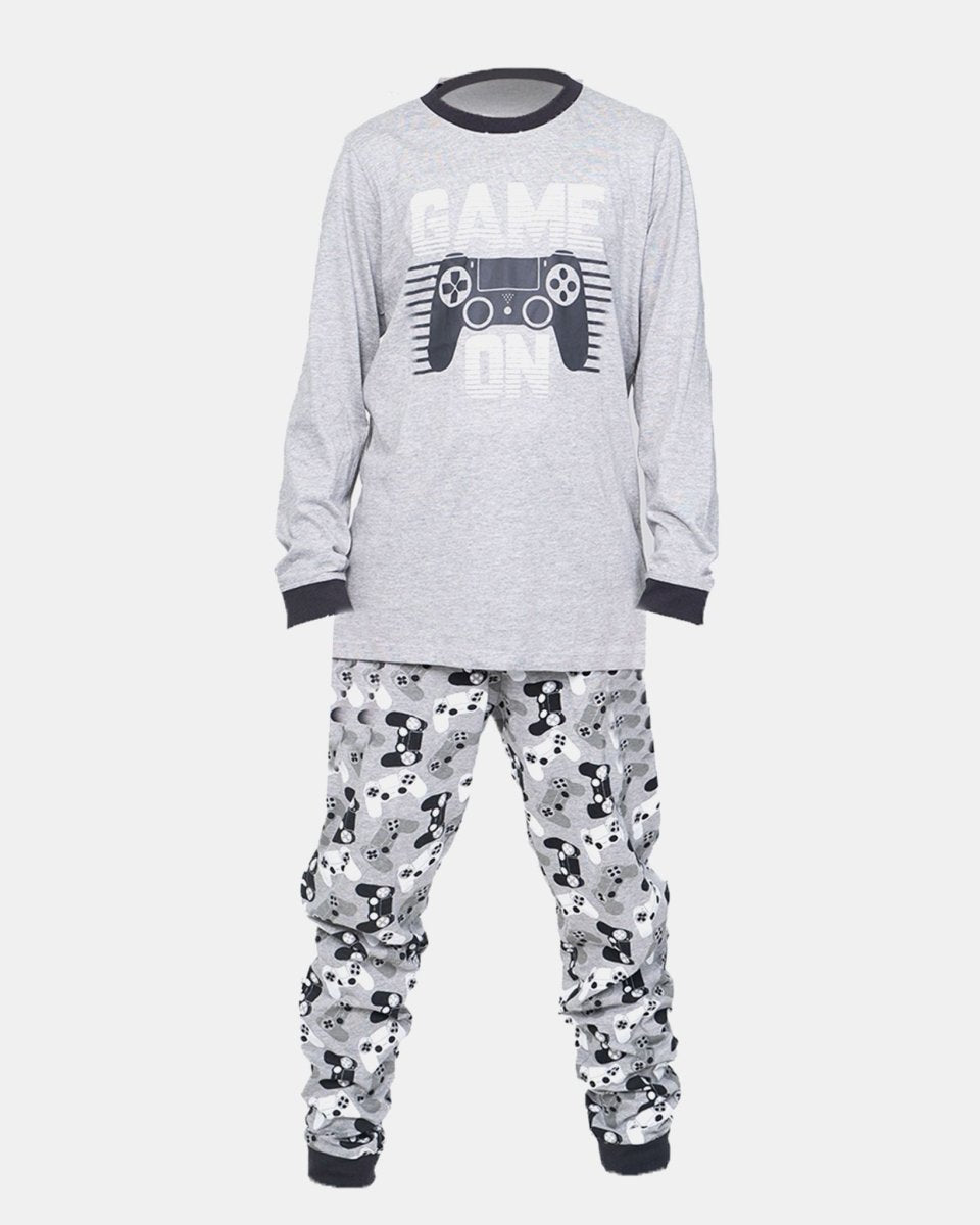Mel Grey Skull Gaming Print Pyjamas