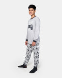Mel Grey Skull Gaming Print Pyjamas