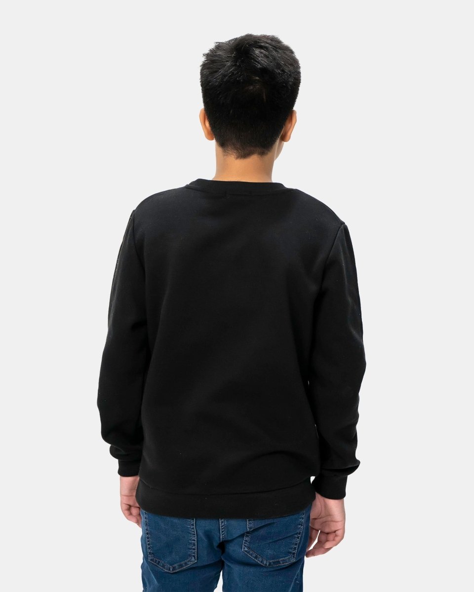 Melting Skull Printed Black Sweatshirt