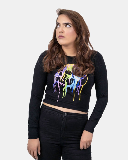 Melting Skull Women's Printed Shirt
