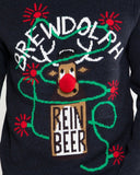 Men Brewdolph Black Christmas Jumper