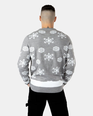 Elf Grey Xmas Jumper for Men