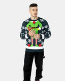 Men Gift Elf Navy Xmas Jumper