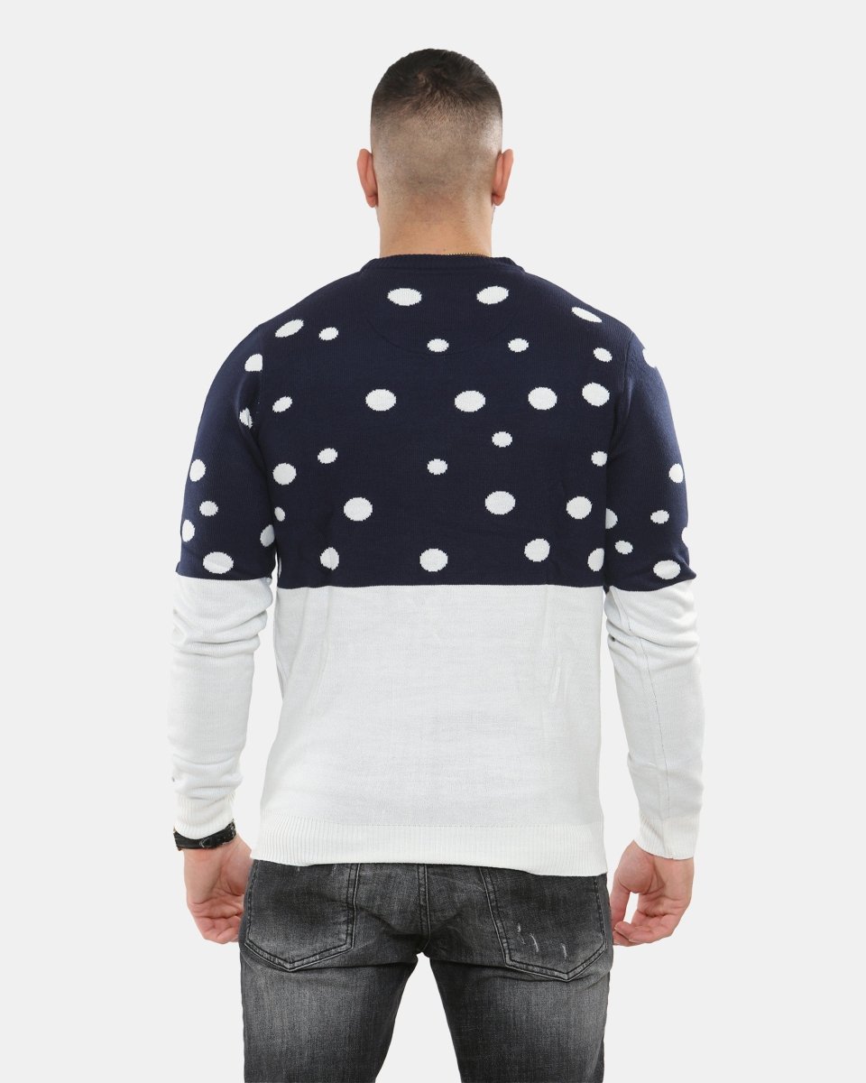 Men Merry Elf Navy Christmas Jumper