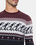 Men Penguin Wine Christmas Jumper