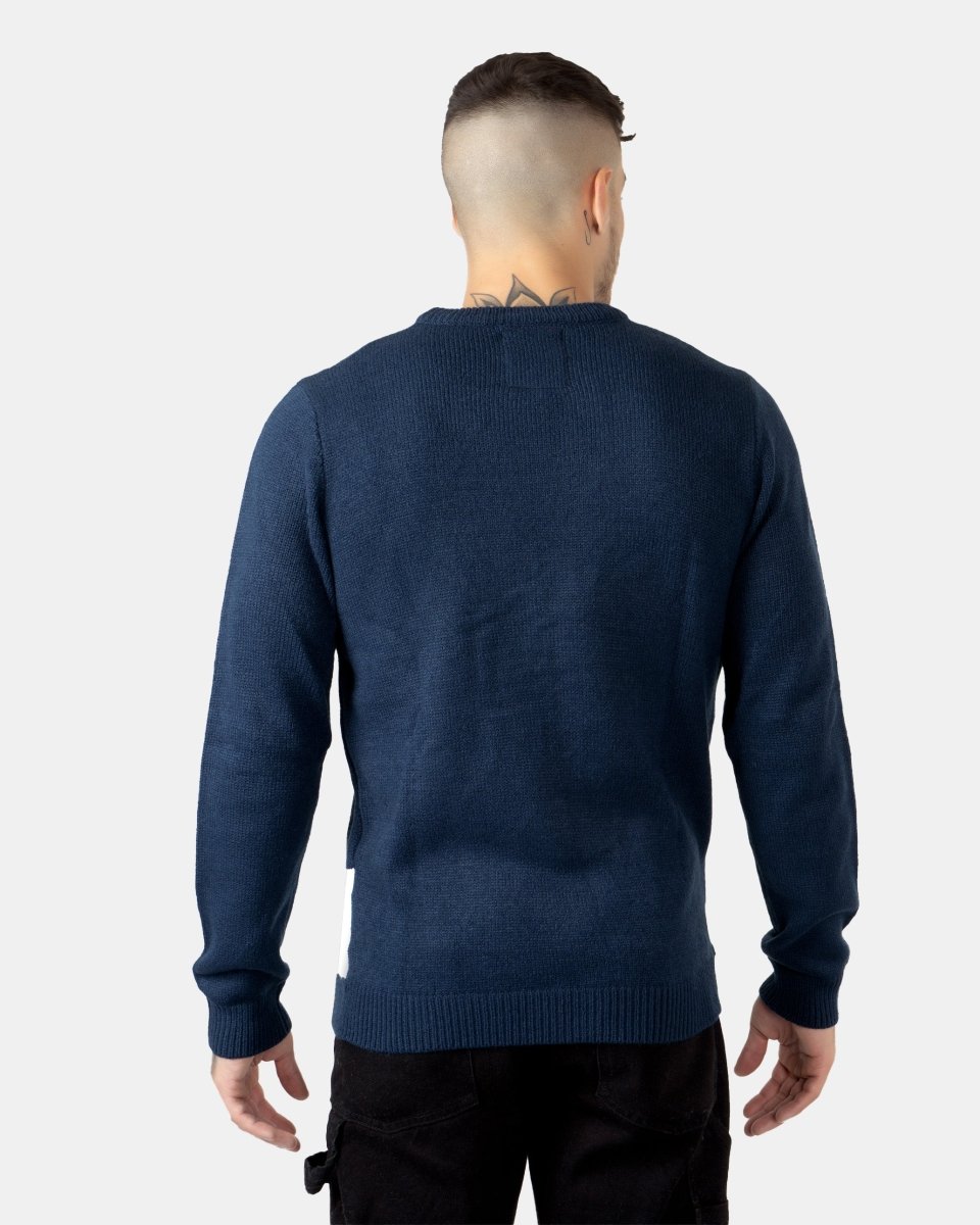 Men Xmas Tree Gift Navy Christmas Jumper