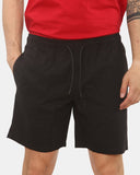 Mens Black Cargo Shorts Elastic Waist